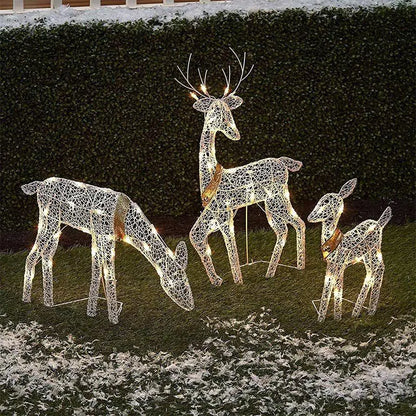 3-Piece Christmas LED reindeer set