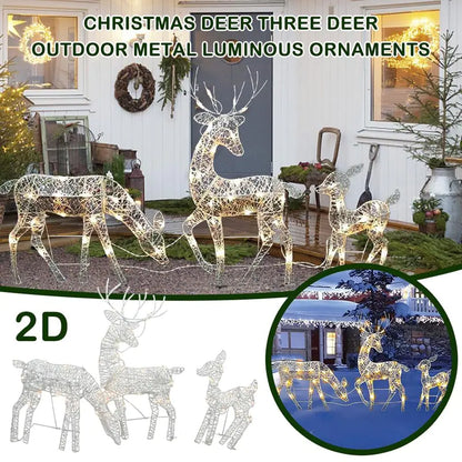 3-Piece Christmas LED reindeer set