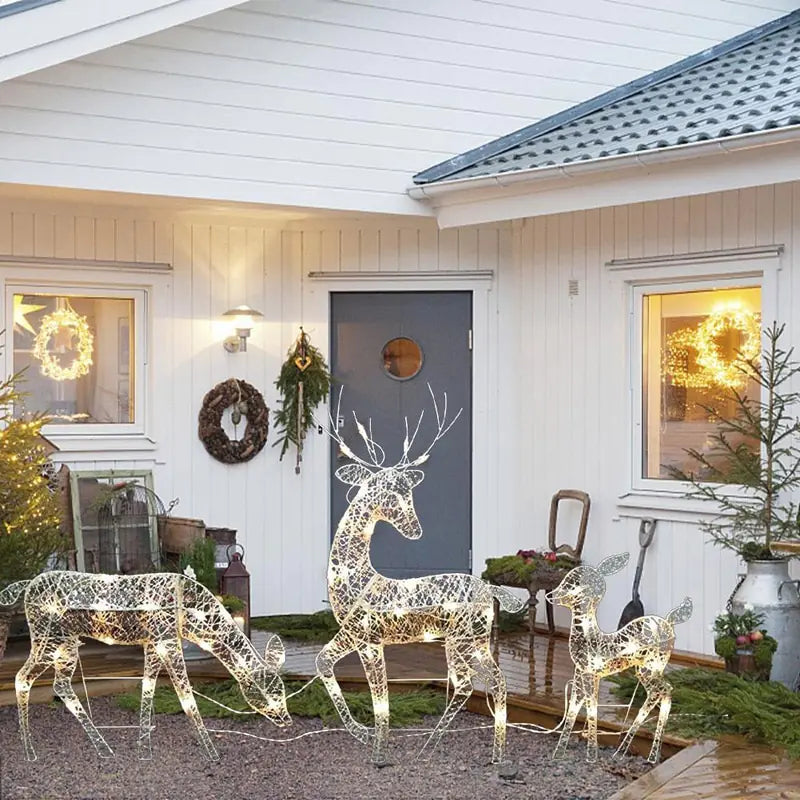 3-Piece Christmas LED reindeer set