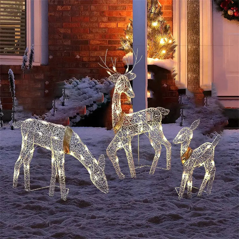 3-Piece Christmas LED reindeer set