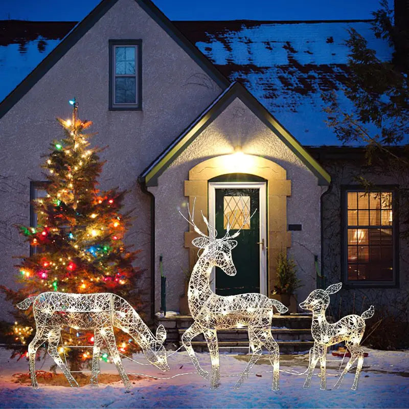 3-Piece Christmas LED reindeer set